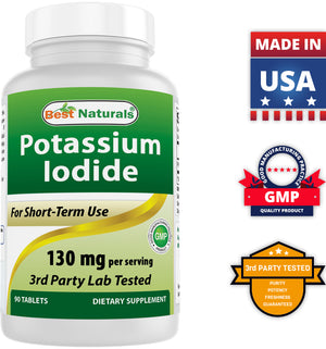 Best Naturals Potassium Iodide 130 mg per Serving - Dietary Supplement, 90 Tablets (1)